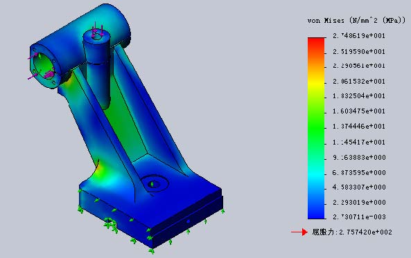 solidworks有限元分析(顶心座)样板_广州有道计
